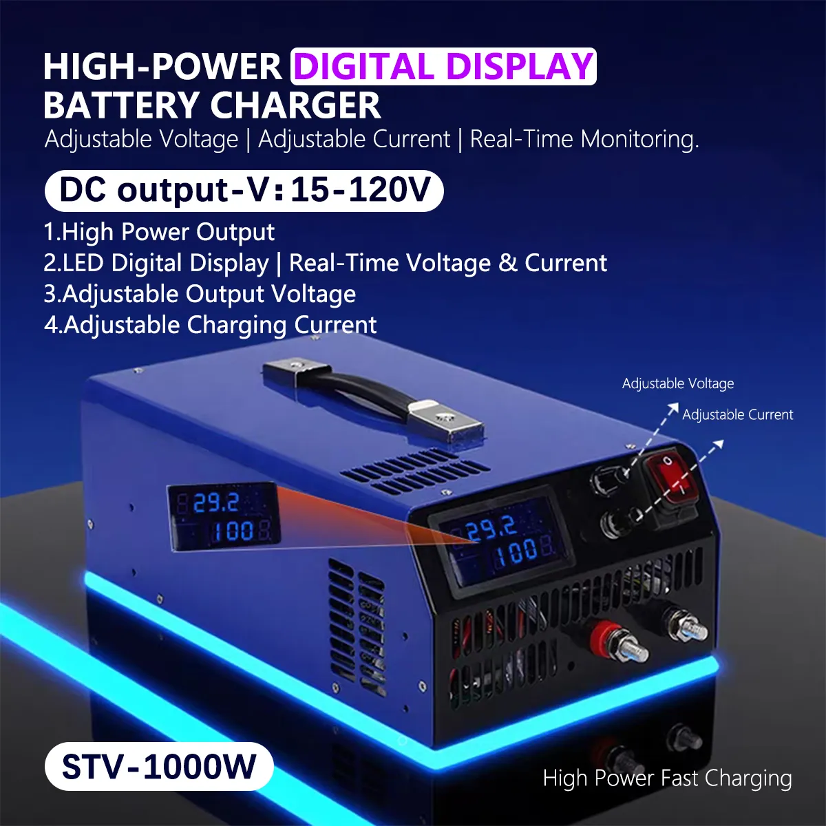 STV-1000W Adjustable DC Power Supply Digital Display Voltage Control
