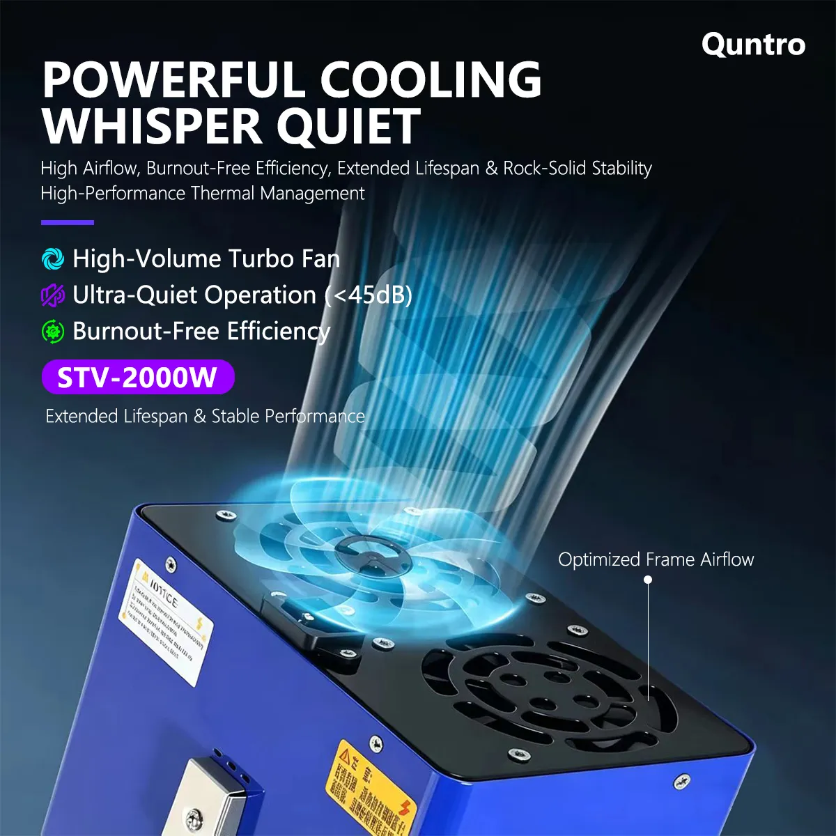 STV-2000W Cooling System High Efficiency Industrial Power Supply