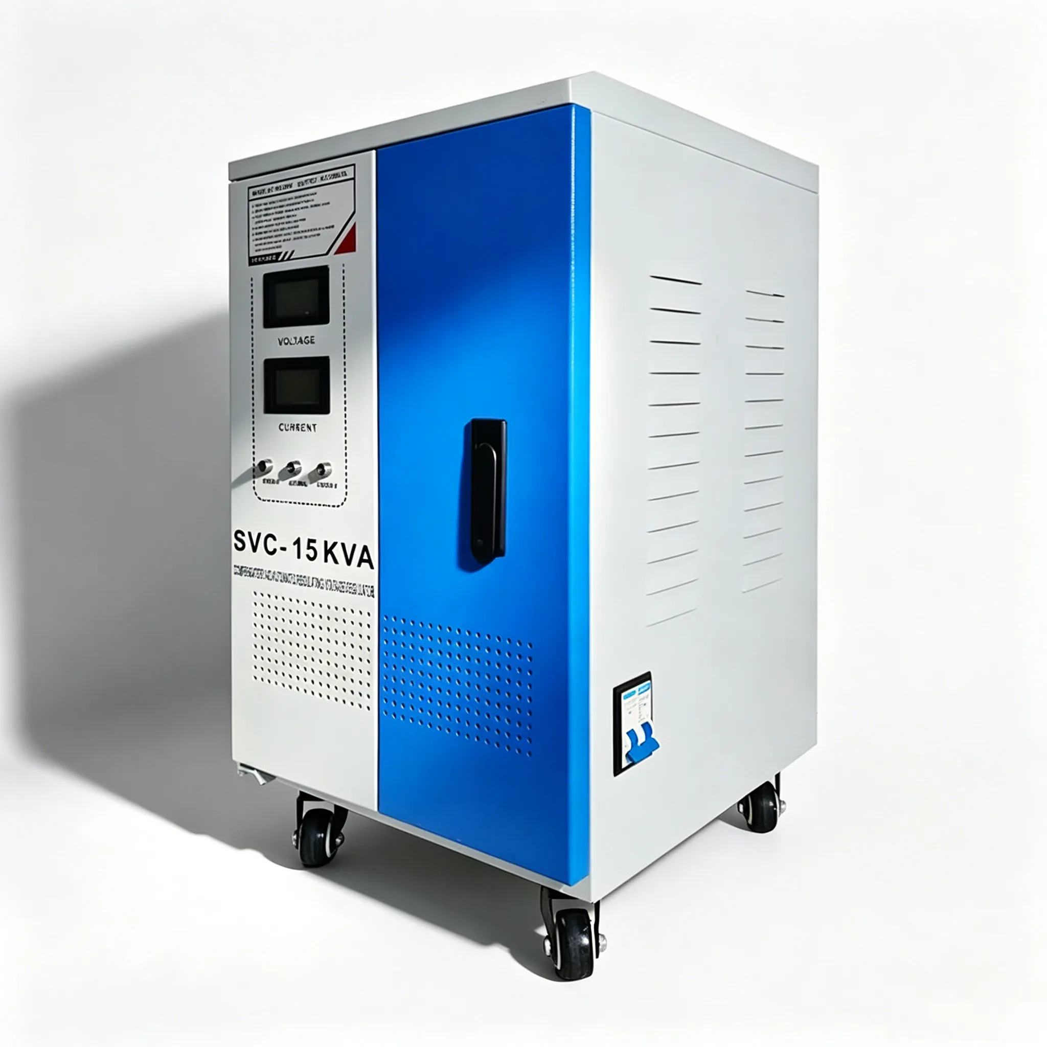 SVC-15KVA automatic voltage stabilizer side view