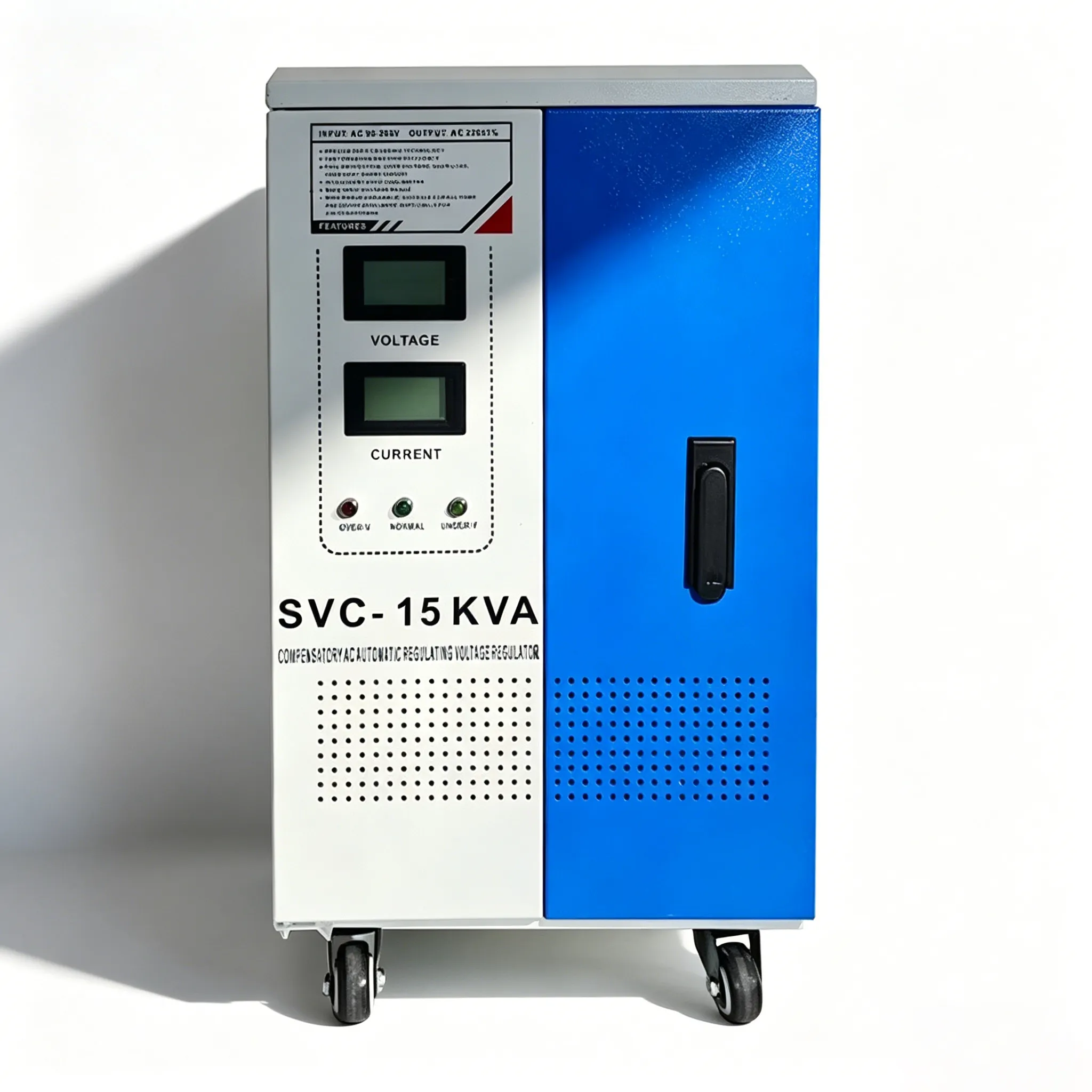 SVC-15KVA single phase servo voltage stabilizer front view