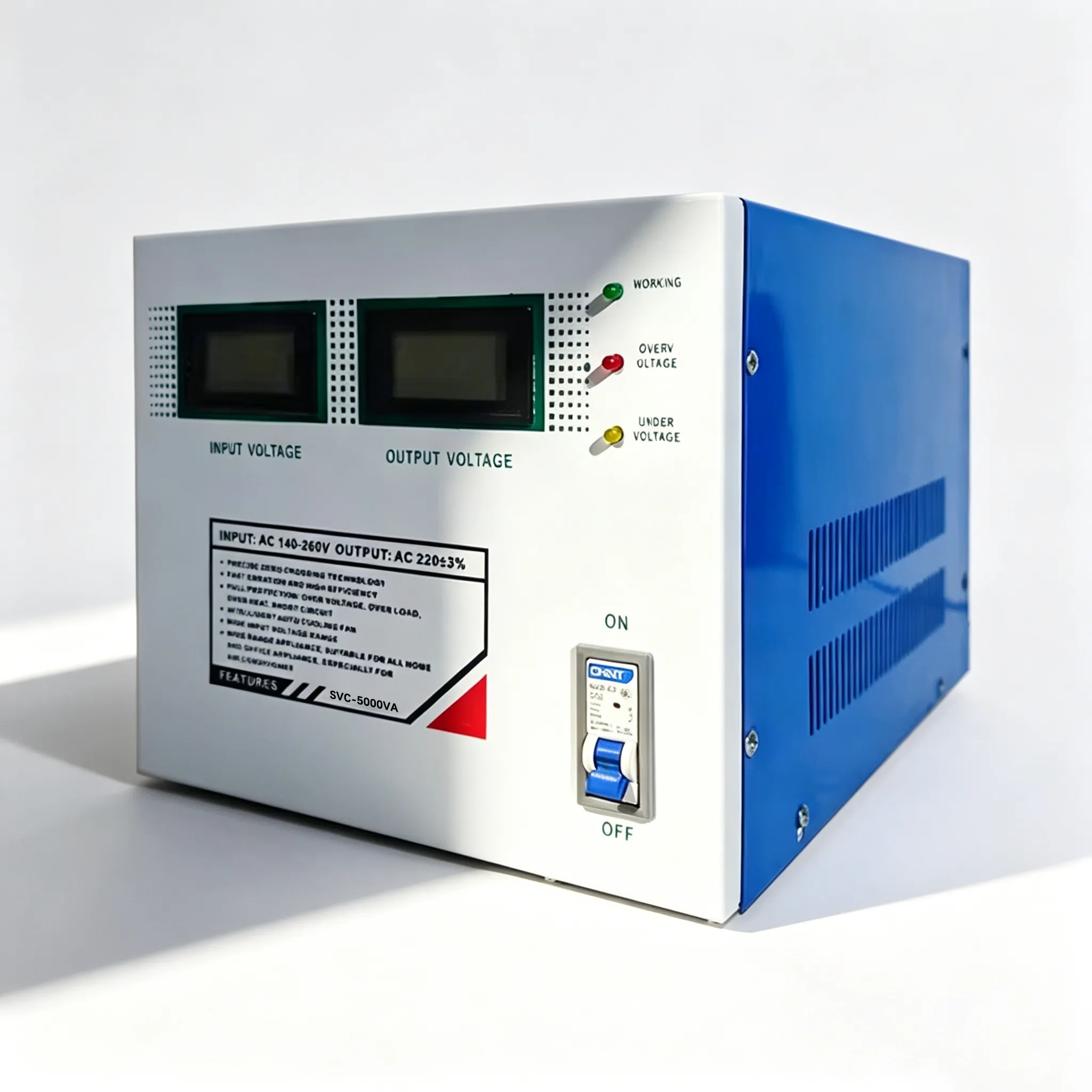 SVC Classic 5000VA intelligent servo voltage stabilizer front view