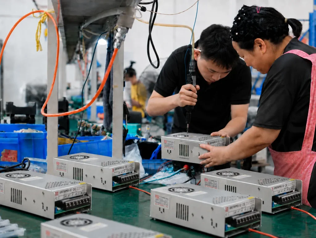 Switching power supply assembly line for industrial power supply production