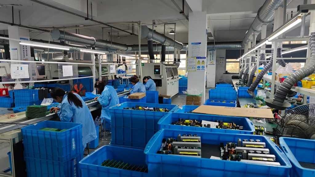 Switching power supply production workshop and factory assembly line